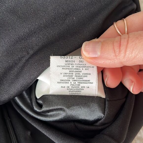 Jessica McClintock Dress Womens Size 6 Black White Empire Waist - Picture 7 of 7